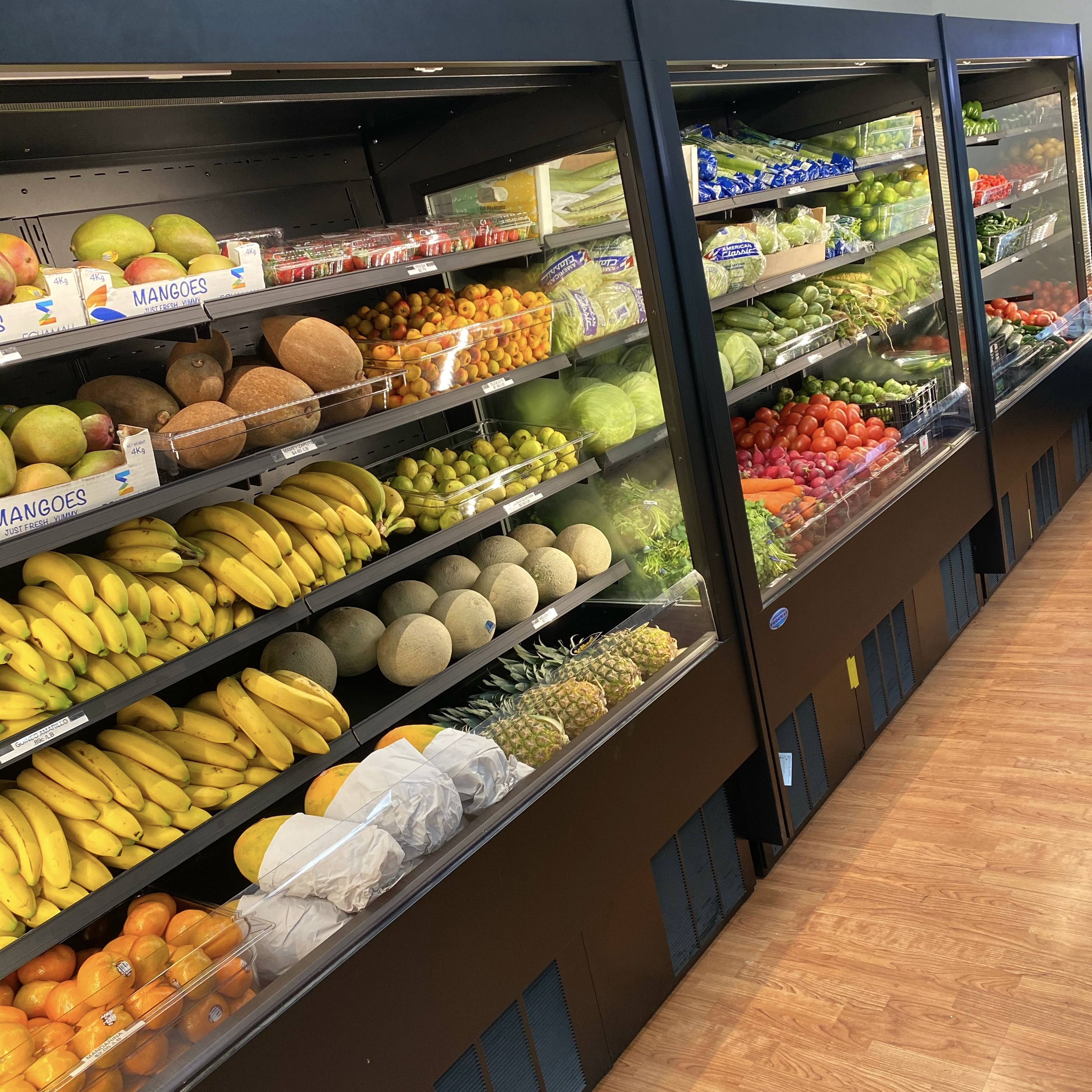 fruits and veggies display