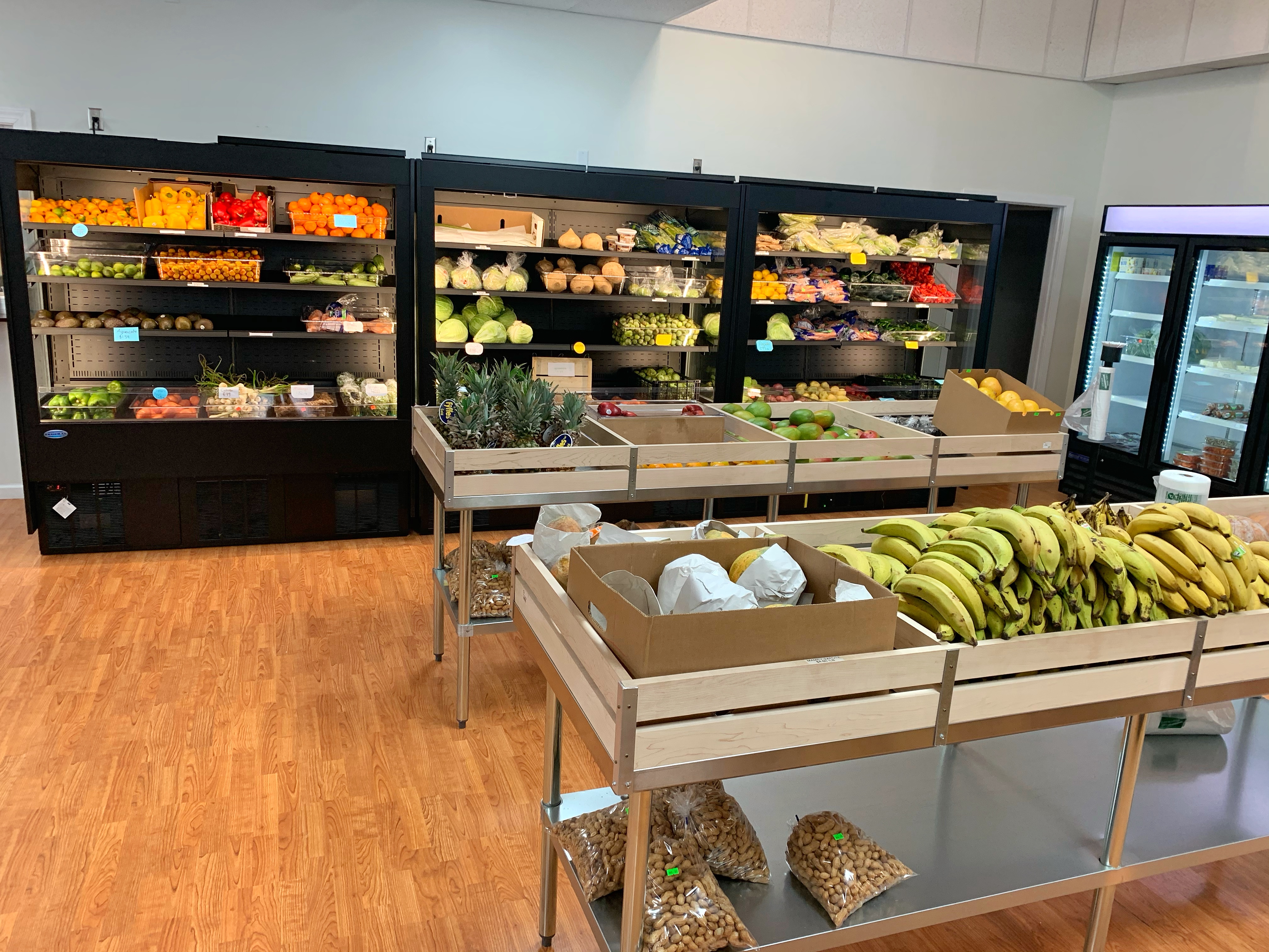 fruits and veggies display